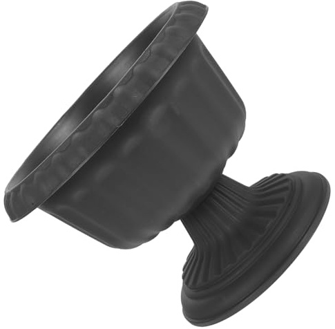 POPETPOP Macetero Estilo Europeo Maceta Columna Romana para Plantación Hidropónica con Diseño Vintage para Lirio De Agua y Color Gris Oscuro