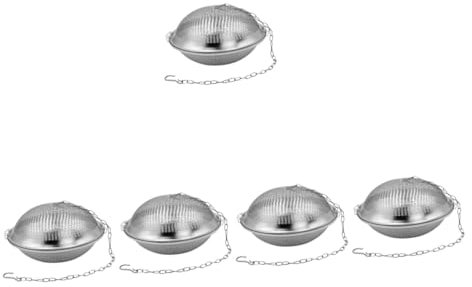 Cabilock Sieb Für Gewürze Zum Kochen 5 Stück Edelstahl Gewürzkugel Kompakter Gewürzfilter Suppen Gewürzfilter Topf Gedünstetes Sieb Gewürzfilter Auslaufsicher Edelstahl Koch Ei Kochzubehör