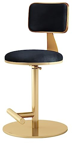 ASHSDI Barhocker Barstuhl Höhenverstellbarer Barhocker Für Die Küche, Samtsitz, Hoher Hocker, Stuhl, Metallbeine, Kaffeestuhl, Frühstück Küchenstuhl Thekenstühle(Sitting Height 45-60cm)