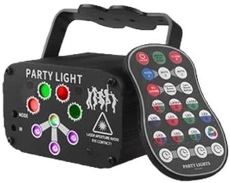 Disco Lights RGB Mini DJ Disco Laser Light Projector USB Rechargeable LED UV Sound Strobe Stage Effect Wedding Xmas Holiday Party Lamp For DJ Club Brithday KTV Festival Home(USB Recharge,8 Hole 128 Pa