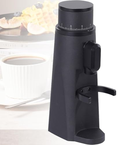 Macinacaffè elettrico portatile, bianco, 48 mm, regolabile, per chicchi di caffè, grani, spezie, erbe, campeggio, viaggi, interni ed esterni