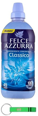 Felce Azzurra Ammorbidente Concentrato Classico - Ammorbidente Concentrato - 45 lavaggi - 900 ml + Portachiavi Beni Culinari