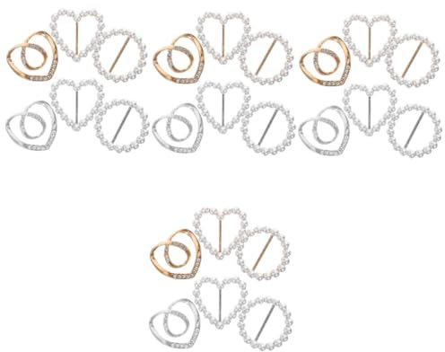 Lurrose 24stücke Rhinestone Perlen Schal Clip Buckle Für Blusen Brosche Für Hochzeiten Und Partys Vielseitig Einsetzbar Geeignet Für Schals Kleider Und Taschen