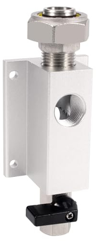 Air Outlet Kit for 3/4 Inch Shop Air Line Kit, with 1/2 NPT Outlet Port | Equipped with Straight Air Piping Fittings and Ball Valve