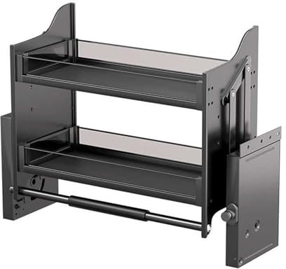 Ripiani Estraibili For Armadietto A 2 Strati, Cestello Sollevabile For Armadietto A Muro In Lega Di Alluminio, Scaffale For Portaspezie Superiore E Inferiore, For Armadietti Da Cucina(460x260x540mm)