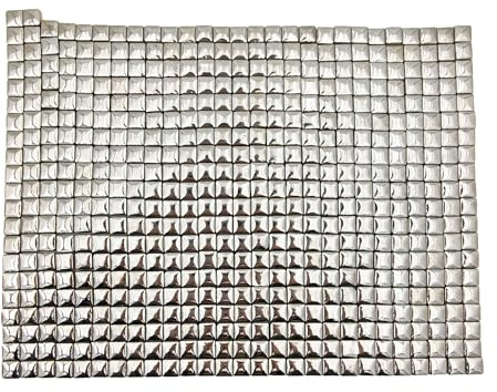 1,1 lb Keramik Mosaikfliesen, gemischte Farbe Keramik Mosaikstücke für Handwerk, Mosaikfliesen für Hausdekoration oder DIY-Handwerk, Mosaikherstellung Zubehör (0,96 cm Silber Quadrat)