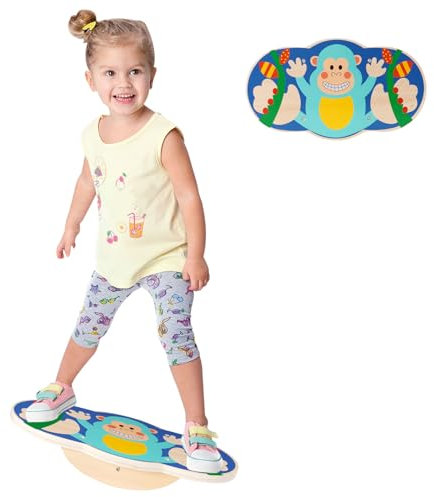 Balance Board for Kids,Wooden Board Rocking Seesaw Balance Board Sensory Training Rocking Board Balance Training Equipment Indoor Outdoor