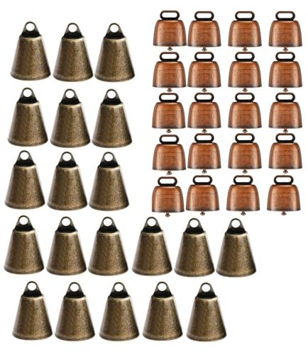 Bamberg 40 Stück Kuh Schaf Grasende Kupferglocken Rinder Ziege Bauernhoftier Laute Bronzeglocke Kleine Metallkuhglocke Metall