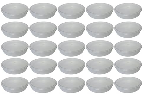 (Pack of 30) Clear Round Plastic Food Storage Containers With Secure Seal Lids Meal Prep Takeaway Storage Containers BPA Free Kitchen Storage Container Microwave & Freezer Safe (1.5L Litre)