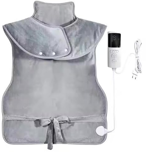 Almohadilla térmica para cervicales y hombros, almohada térmica ergonómica con calor ajustable, alivio para dolores cervicales, musculares y tensión
