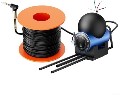 GANCEI Système de caméra de pêche avec écran HD de 4,3, grand angle de 220°, capacité de profondeur de 0,6 m-500 m, lentille étanche IP68, 12 LED infrarouges