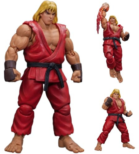 Jilijia Ken·Masters Figura 19 cm Super Action Statua Posa in Piedi Articolazioni Mobili Modello di Personaggio da Gioco con Accessori Collezionabili Ornamenti da Scrivania