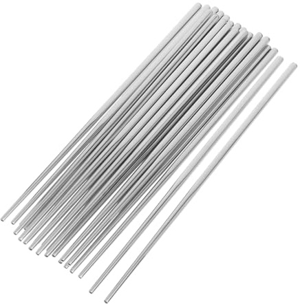 COLLBATH 12pares Palillos de Acero Inoxidable de Reutilizables Antideslizantes para Cocina Japonesa Coreana para Comer Restaurantes Asiáticos Hogar