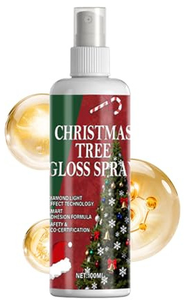 Nevalerra Weihnachtsbaum Spray - Aufhellendes Party Zubehör - 100ml Sofort Weihnachtsbaum Glanzspray,Für Innenbereich Winter Festliche Hochzeit Zuhause Büro Fenster Kränze Fotozubehör Geburtstag