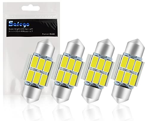 Safego 4x 31mm Canbus LED Lampadine AUTO C5W cupola del festone luci interne auto Dome Festoon 6SMD 5730 LED Lampada LED porta/lettura/soffitto/Interior 12V luce targa Illuminazione