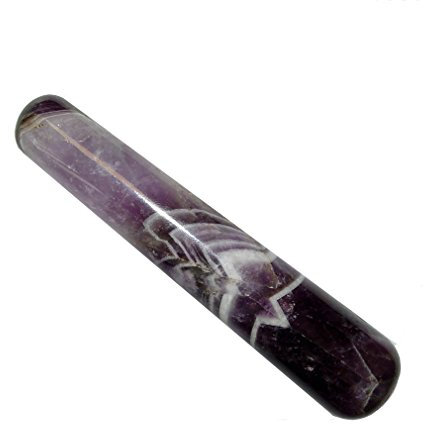 1 Stück Amethyst gebändert Massage Stab Griffel konische Form gute Steinqualität und gute Polierung.(2499)
