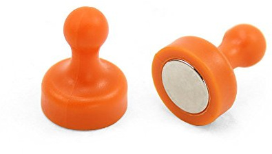 first4magnets F4MSOHP-2 - Bolo para la oficina y nevera (2 unidades), Naranja