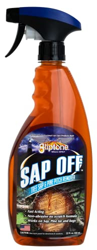 Gliptone Sap Off, Fast-Acting Sap, Pine Tar & Bug Remover Spray, 22 Fl Oz, Non-Abrasive Formula Safe for Paint, Glass & Plastic, Removes Dried-On Sap, Tar, and Bug Residue Quickly