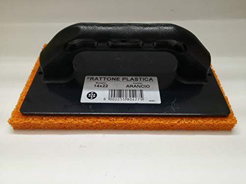 FRATTONE FRATTAZZO SPUGNA ARANCIONE 220x140 SUPPORTO PLASTICA NERO 14X22