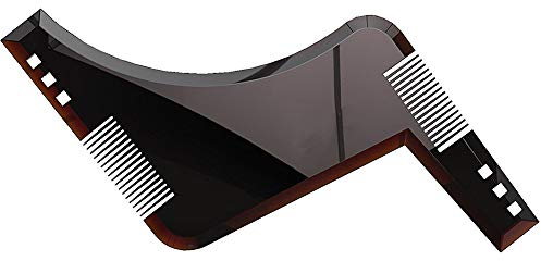 Heylas Bartkamm Styling Tool, Bart Schablone Bartpflege Bartschablone Bartformen für Kinnbart Koteletten Hals Kontur der Bartlinie Symmetrischer Kontur und Bartlinie Bartpflege für Männer