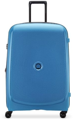 DELSEY Paris - Belmont Plus - Valise Grande Taille Rigide Extensible - 76x52x34 cm - 110 litres - L - Bleu Zinc