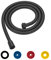 GEFIRE Duschschlauch, Edelstahl Brauseschlauch 1, 5m, Verdrehschutz Flexibel, mit 4 Wassersparer Durchflussbegrenzer, Standard 1/2/'' Anschluss, Druckbeständig, Hitzebeständig, Schwarz