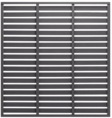 INLIFE Zaunelement WPC 180 x 180 cm Grau,21.96kg,318110
