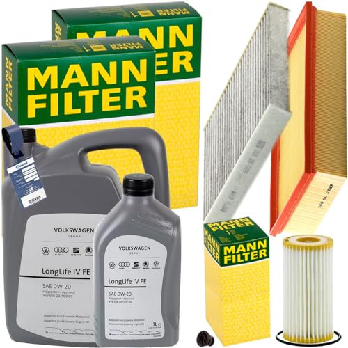 Inspektionspaket + 6L 0W-20 Öl passend für Golf 8 Passat B8 A3