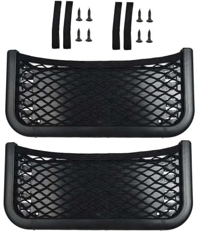 2 Pezzi Rete Elastica per Auto e Camper, Borsa Portaoggetti Universale per Furgoni, per Riporre Telefono/Articoli da Toilette
