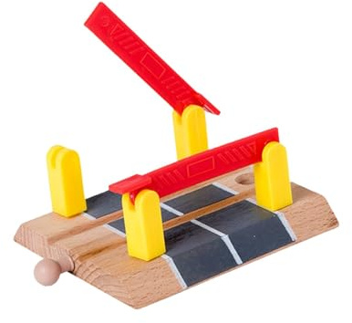 Almencla Accessori per Binari del Treno in Legno, Parti Stradali E Ferroviarie, Giocattoli Educativi per Bambini, Ragazze, Ragazzi, Regali di Compleanno, Passaggio a Livello