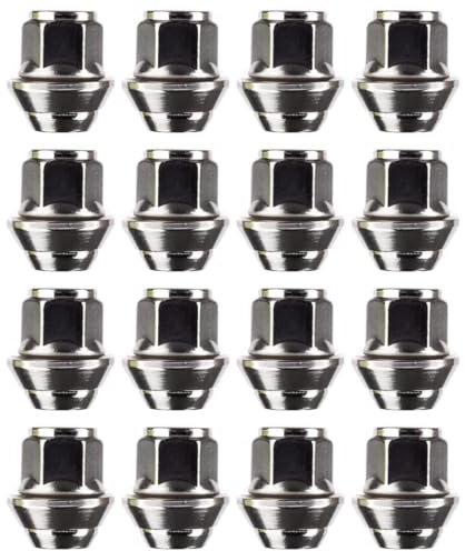 RYBO Set of Alloy Wheel Nuts. M12 x 1.5, Taper Washer, 19mm Hex for Use With Ford Alloy Wheels & More (16)