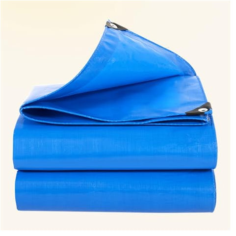 Schutzplane Bootsplane mit Ösen Abdeckfolie Poolplane Holzplane LKW Plane Regenplane Gartenplane, 0.32mm für Pool Gartenmöbel Trampolin Auto, Anpassbar blais (Color : Blue, Size : 2.5x3m)