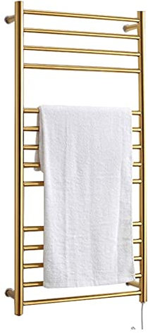 Portasciugamani riscaldato con termostato a parete, radiatore scaldasalviette elettrico per bagno, portasciugamani da bagno in acciaio inossidabile 304