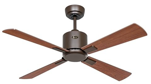 CasaFan Ventilateur de plafond Wi-Fi Eco Neo III 103 cm 949111W Moteur bronze / pales réversibles noyer et cerise