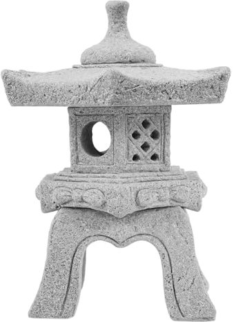 Cabilock Estatua De Jardín Linterna De Piedra Estilo Japonés Decoración De Acuario