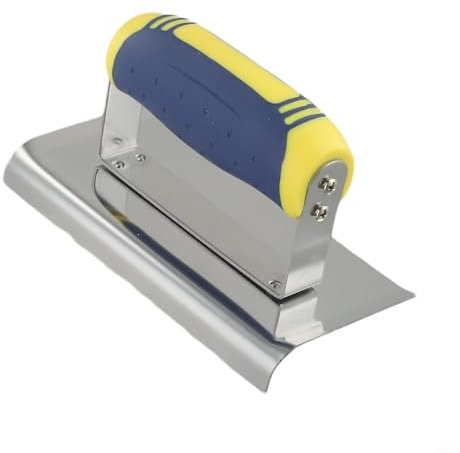 Edelstahl-Beton-Handfugenwerkzeug-Set, Gips, Zement, gebogene Enden, abgerundete Kanten für glatten, sauberen Schnitt (a)