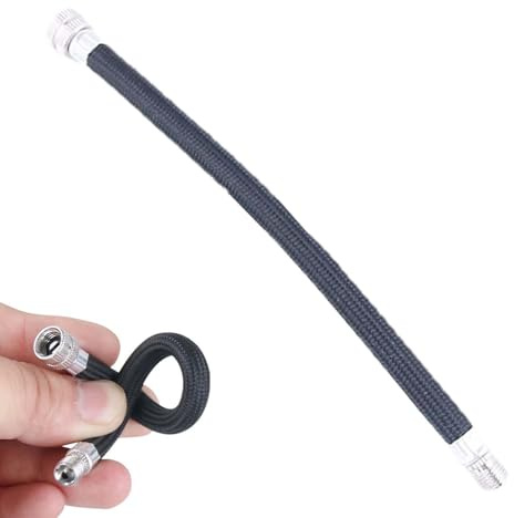 Verlängerungsschlauch für Inflator, flexibles Gewinde für Reifenpumpe für Fahrrad, Motorrad, Anhänger, Kinderwagen, Wohnwagen | Adapter für Pumpenschlauch, einfach zu installieren für effizientes