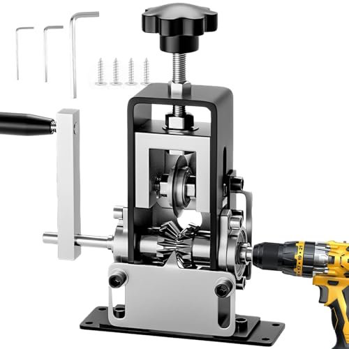 Spellacavi Elettrici per Cavo in Rame da 1 mm-25 mm, Pinza Spelafili Elettricista Alimentata a Manovella o Trapano, Spelacavi per Cablaggio, Riciclaggio e Smantellamento