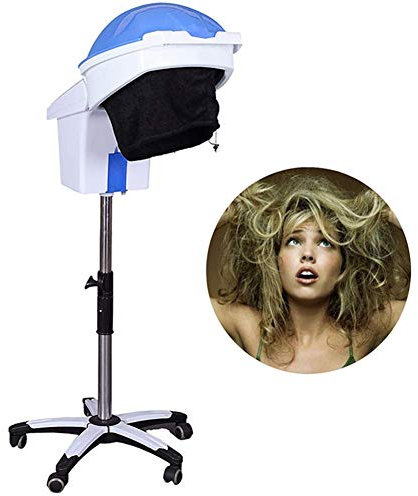 Vaporizador de pelo profesional de 950 W para teñir el cabello, secador de pelo con capucha para el pelo con temporizador de calor con base giratoria para salón de peluquería, spa de belleza, ajuste