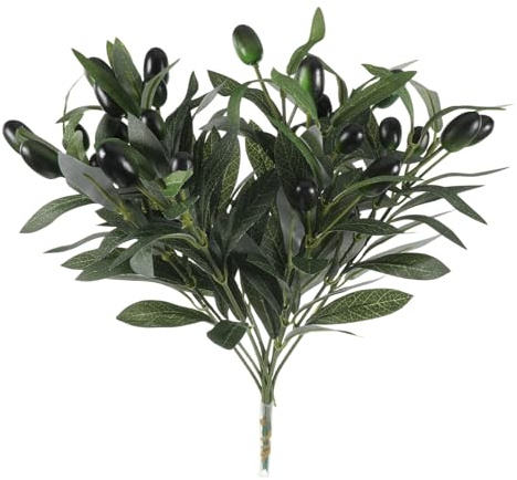 FdcLixuvol 12 Pcs Olive Branch 11.8Inch Artificial Plants Greenery Stems