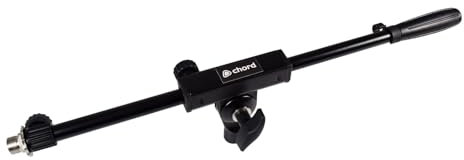 Chord | Telescopic Boom Arm for Microphone Stand | Adjustable Microphone Arm with 3/8 & 5/8 Fittings for Studio and Podcast Use