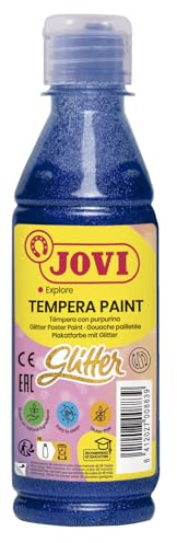 Jovi (51721) Glitter-Temperafarben, 250 ml, blau
