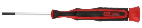 KS Tools 500.7701 Tournevis pour vis à fente de mécanique de précision, 0 | Tournevis électronique Fente, 0,8 mm, chrome vanadium, vissage précis