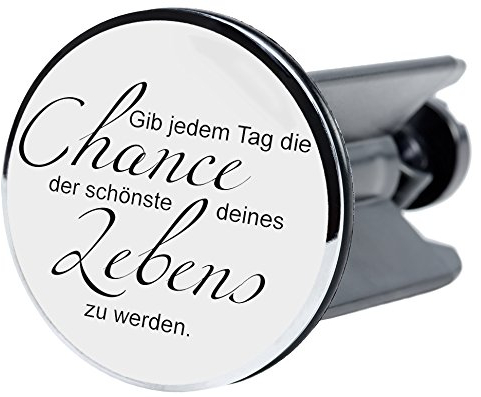 Sanilo Waschbeckenstöpsel Gib jedem Tag die Chance, schöner Stöpsel für das Waschbecken, universal mit Motiv