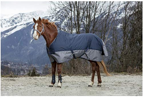 Winterdecke 50g Füllung 600D TYREX EquiTheme Marineblau/grau 115cm