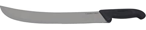 Columbia Cutlery 12 Inch Cimiters - Choose Color and Qty - Professional Curved Restaurant and Butcher Knife for Slicing and Carving Steak, Roasts, and Brisket (Single Black Cimiter)