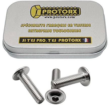 Vis Allen Tête Bombee M4 x 16mm Boîte 30 Pièces Visserie Inox A2 Vis 6 Pans Creux à Embase Vis Tête Ronde avec Collerette - ISO 7380-2