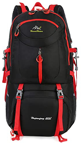 AUXDIQ 60L Fahrradrucksack Herren Damen Sportrucksack Wasserdichter Ultraleicht Trinkrucksack Helmabdeckung Rucksäcke Hydration Rucksack Wanderrucksack