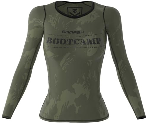 SMMASH Funktionströja för kvinnor, kompressionströja, sportskjorta, långärmad, andas, Second Skin teknik, fitness, topp, utomhus, bootcamp, M