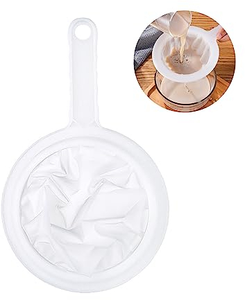 Filtro del colino, colino fine di plastica per cucina 400 maglie con maniglia, per succo, latte, caffè